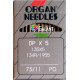 Industrial Machine Needles ORGAN DPx5 PD Titan-Nitrid - 75/11 - 10pcs/card