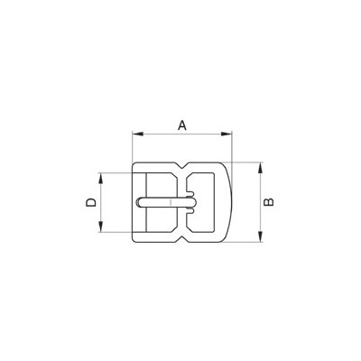 Obuvní přezky - 3290300 (40955/14 k) kalené - niklované - 500ks/krabička