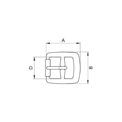 Obuvní přezky - 3308700 (40977/18) - niklované - 1000ks/krabička