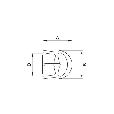 Obuvní přezky - 3300800 (40132/12) - niklované -1000ks/krabička