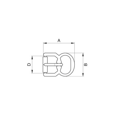 Obuvní přezky - 3301800 (40215/10) kalené  - niklované -1000ks/krabička
