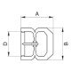 Brass Shoe Buckles - 3304800 (40971 1/2/16) - nickel plated - 1000pcs/box