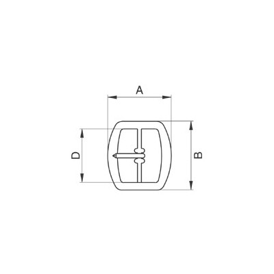 Shoe Buckles - 3251800 (40148/25 SA) - nickel plated - 500pcs/box