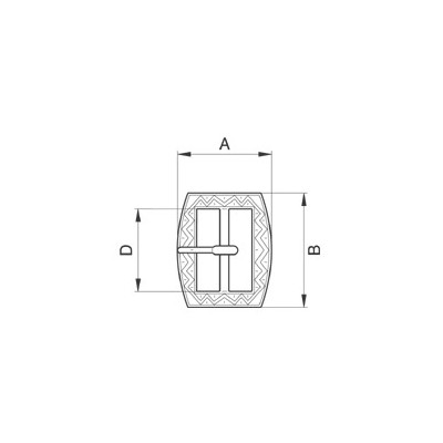 Obuvní přezky - 3256100 (788/18) - niklované - 1000ks/krabička
