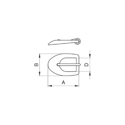 Shoe Buckles - 3245600 (40612/14) - nickel plated - 1000pcs/box