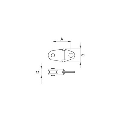 Shoe Clip with roller - 3002900 - nickel plated - 1000pcs/box