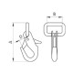Harness Snap Hook - 4562000 (495/50) - nickel plated - 50pcs/box
