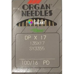 Industrial Machine Needles ORGAN DPx17 Titan-Nitrid - 100/16 - 10pcs/card