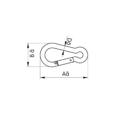 Snap Hook - 4560100 (501/60) - zinc plated - 50pcs/box