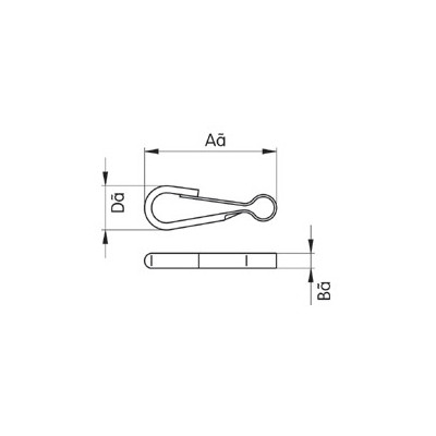 Snap Hook - 4570501 (509/50) - nickel plated - 100pcs/box