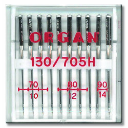 Machine Needles ORGAN UNIVERSAL 130/705H - Assort - 10pcs/plastic box