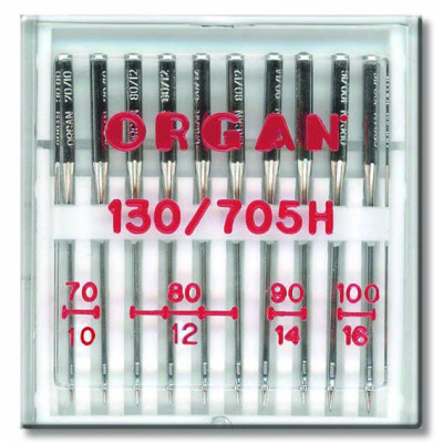 Machine Needles ORGAN UNIVERSAL 130/705H - Assort - 10pcs/plastic box