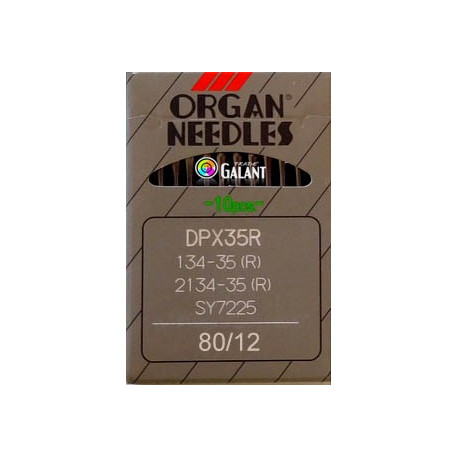 Industrial Machine Needles ORGAN DPx35R - 80/12 - 10pcs/card