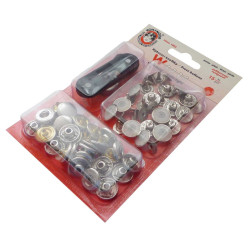 Press Buttons WUK Watertight 5/6 (13,5mm) - nickel plated - 15pcs/card