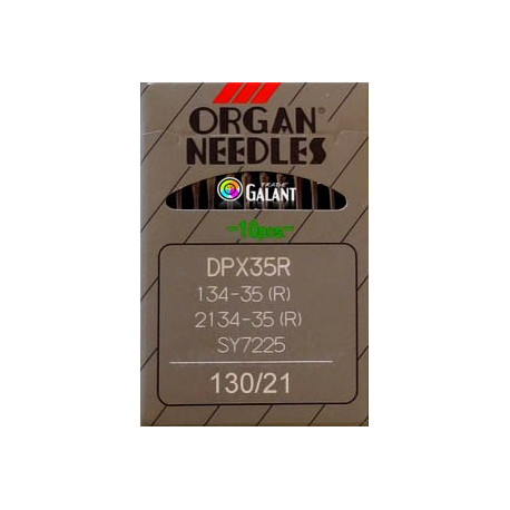 Jehly strojové průmyslové ORGAN DPx35R - 130/21 - 10ks/karta