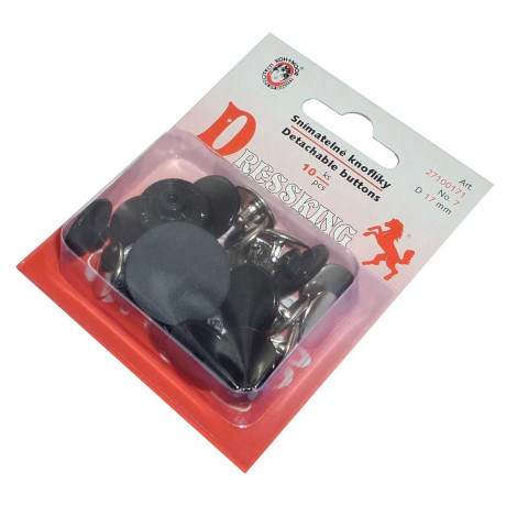 Detachable Buttons Dressking 17 - black - 10pcs/card