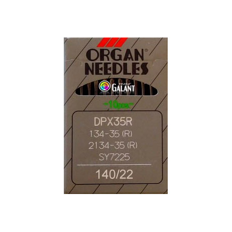 Jehly strojové průmyslové ORGAN DPx35R - 140/22 - 10ks/karta