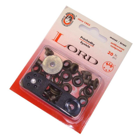 Brass Eyelets with washers 4 - oldbrass - 20pcs/card