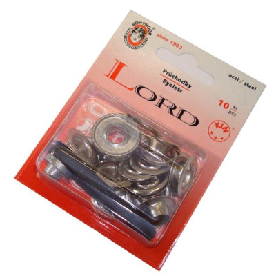 Průchodky ocelové s podložkou 8 - niklované - 10ks/karta