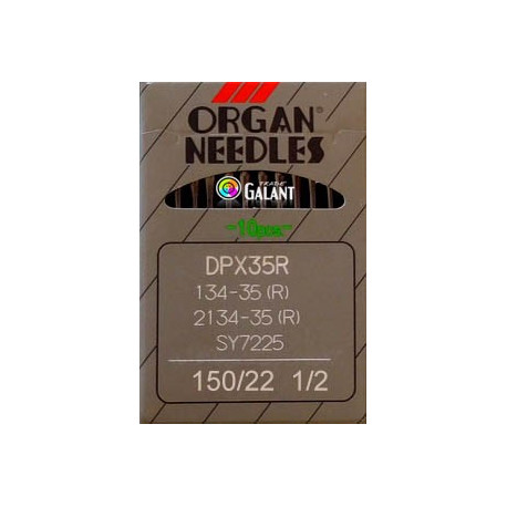 Industrial Machine Needles ORGAN DPx35R - 150/22 1/2 - 10pcs/card