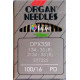Industrial machine needles ORGAN DPx35 PD Titan Nitrid - 100/16 - 10pcs/card