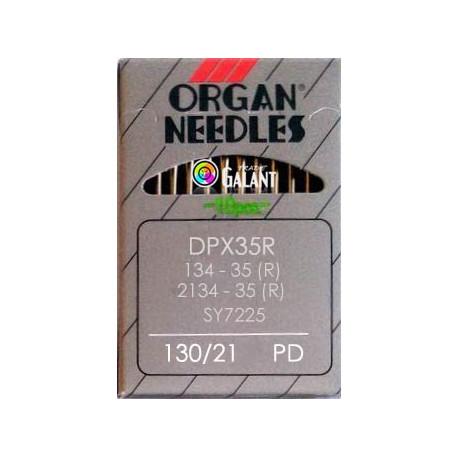 Industrial machine needles ORGAN DPx35 PD Titan Nitrid - 130/21 - 10pcs/card