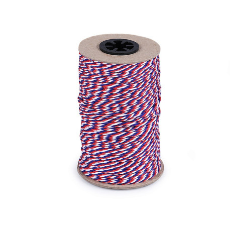 Twisted cord - tricolor 2 mm - 100m