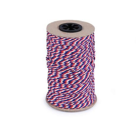 Twisted cord - tricolor 2 mm - 100m