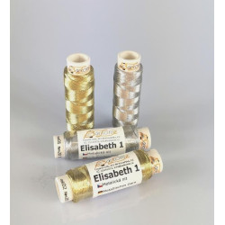 Thread ELISABETH 1 - silver - 100m/spool-10spools/polybag