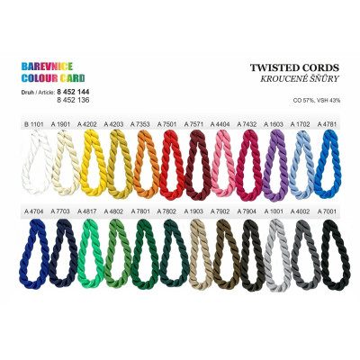 Satin twisted cord (8 452 136 28) 2,8 mm - 50m/bunch