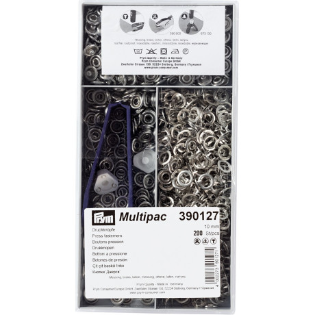 Press fasteners JERSEY 10mm nickel plated (Prym) 200pcs/box