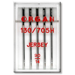 Strojové jehly ORGAN JERSEY 130/705H - 90 - 5ks/plastová krabička