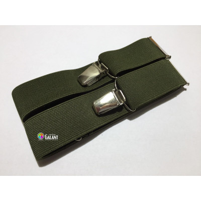 Pánské šle - tvar X,  30x125 - b.khaki - 1ks