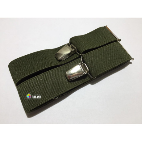 Pánské šle - tvar X,  30x125 - b.khaki - 1ks