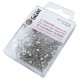 Straight Pins with Glass Head 32x0,60mm Nickel plated - colour: White - 100pcs/pl.box