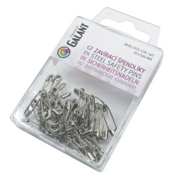 Mild Steel Safety Pins 000 (20x0,65mm) Nickel plated - 48pcs/pl.box (11/12 - 4bunches/pl.box)