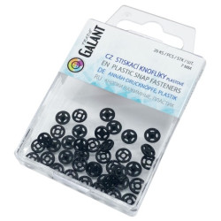 Plastic Snap Fasteners 7mm black - 20pcs/pl.box