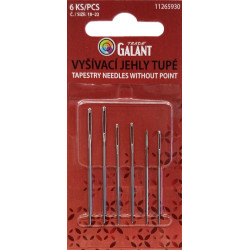 Tapestry needles without point No. 18–22 - 6pcs/card