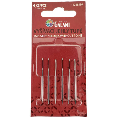 Tapestry needles without point NI No. 22 - 6pcs/card