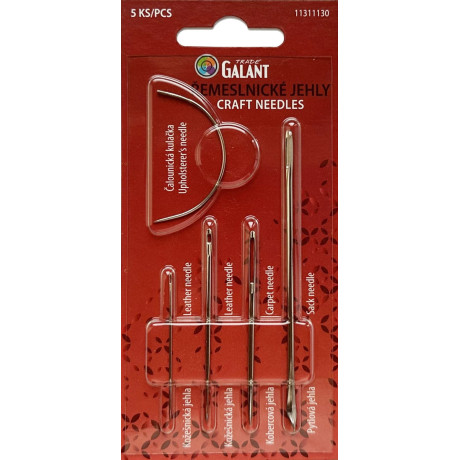 Craft needles - assort - 5pcs/card