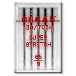 Strojové jehly ORGAN SUPER STRETCH 130/705H - 65 - 5ks/plastová krabička