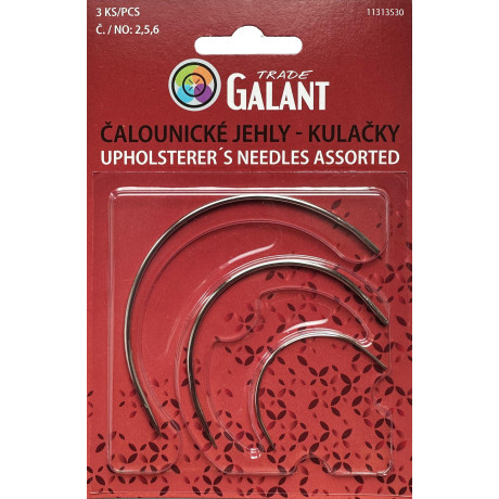 Upholsterer Needles assorted No. 2, 5, 6 - 3pcs/card