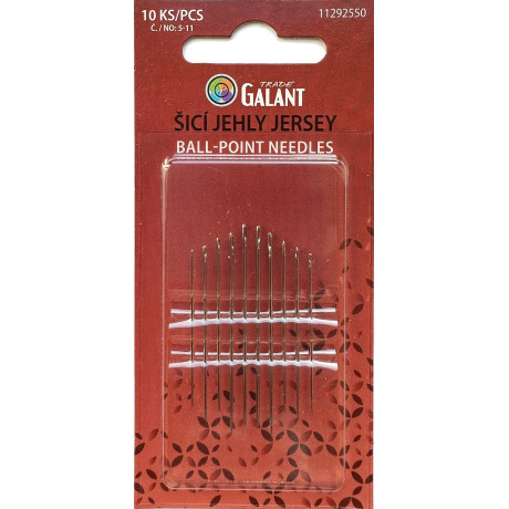 Šicí jehly Sharps tupé č. 5–11 - 10ks/karta