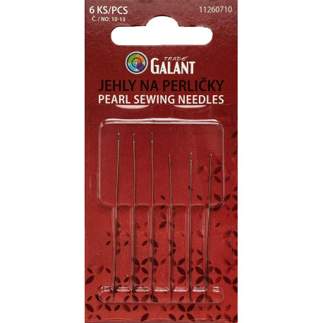 Pearl Sewing Needles, Nr.10–13 - 5pcs/card
