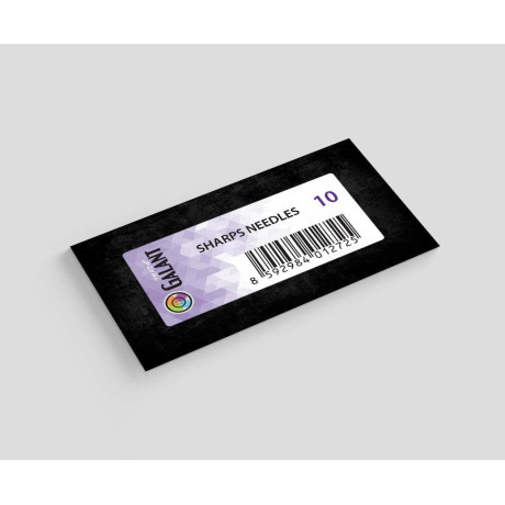 Ruční jehly GT Sharps 10 (0,5x32) - 25ks/psaníčko, 40psaníček/krabička (1000ks)