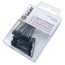 Mild Steel Safety Pins 1 (32x0,80mm) Black - 24pcs/pl.box (11/12 - 2bunches/pl.box)