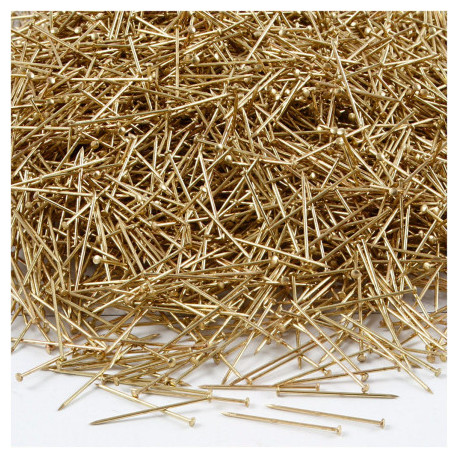 Brass Straight Pins polished 18x0,60mm - 500g/box