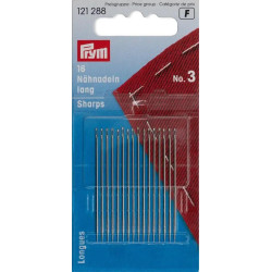 Hand needles Sharps No. 3 (Prym)  - 16pc/card