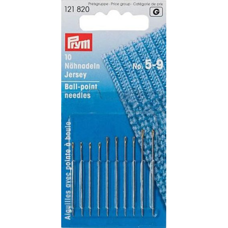 Hand needles Ball Point (JERSEY) No. 5–9 (Prym) - 10pcs/card