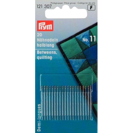 Hand Sewing needles Betweens No. 11 (Prym) - 20pcs/card